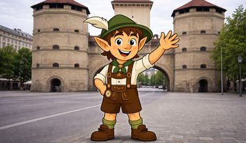 Das älteste Stadttor Münchens. image