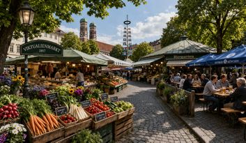 Viktualienmarkt. Symbol der Entwicklung des Handels. image