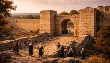 Remains of the Roman wall and the Arab citadel image